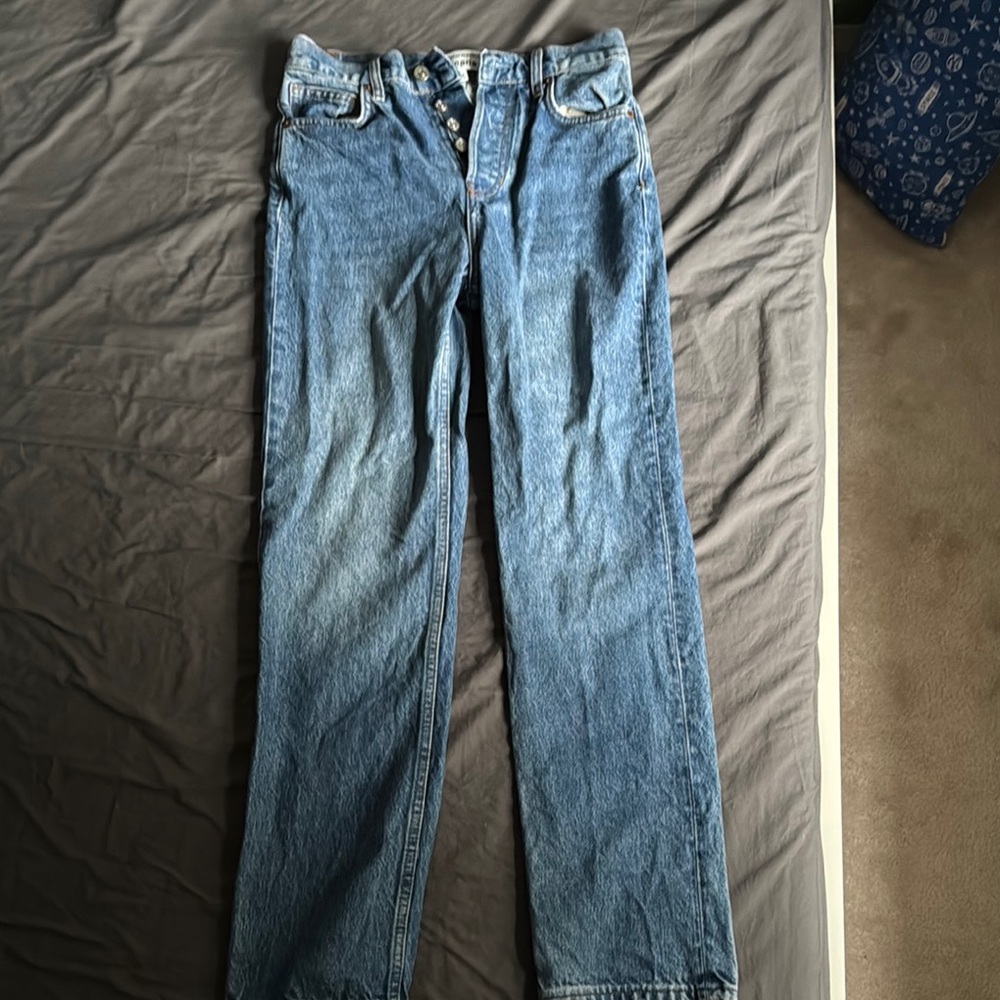 Reformation High Rise Blue Jeans Timeless Fit